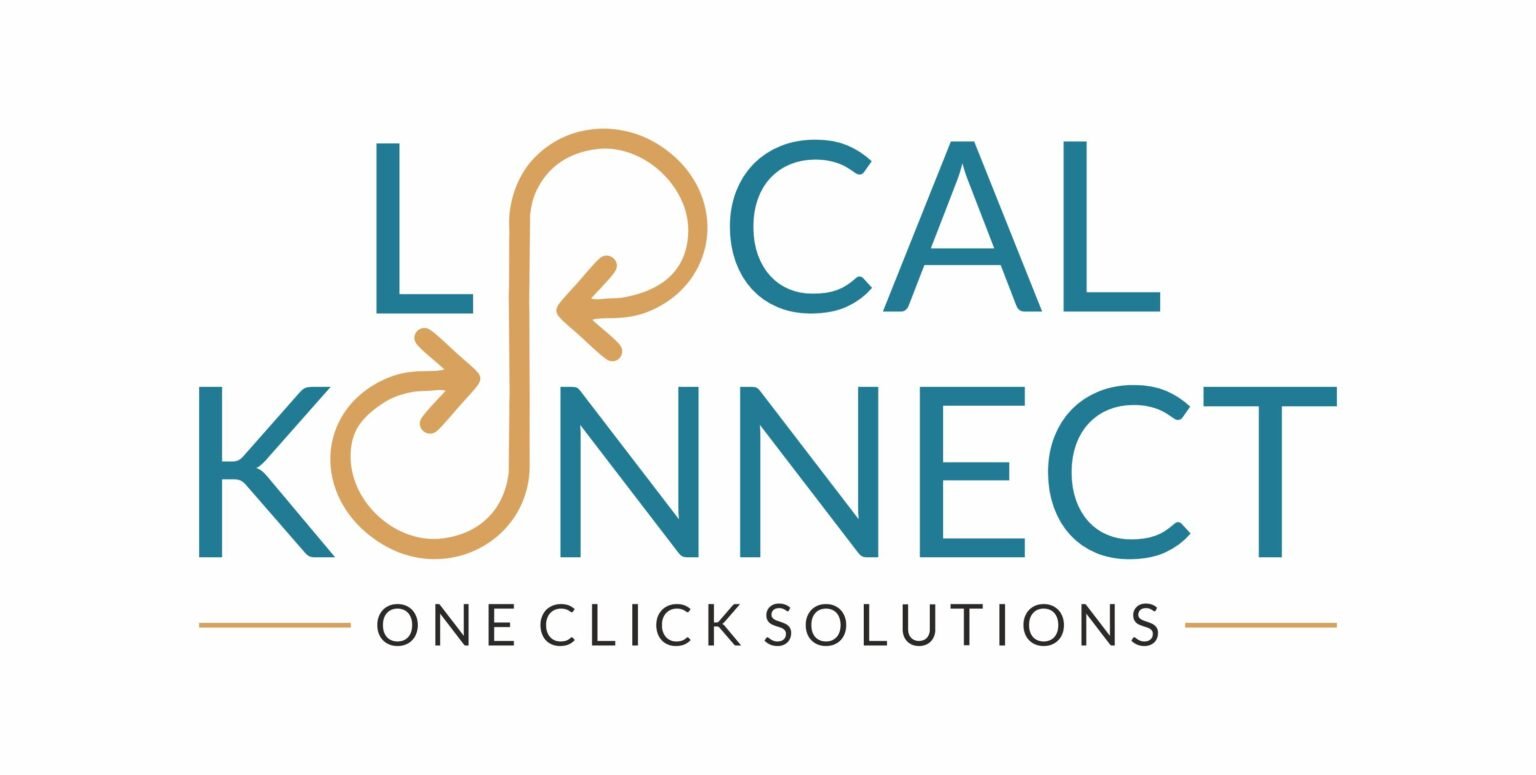 Local Konnect logo with stylized arrows forming the letter O, accompanied by the tagline